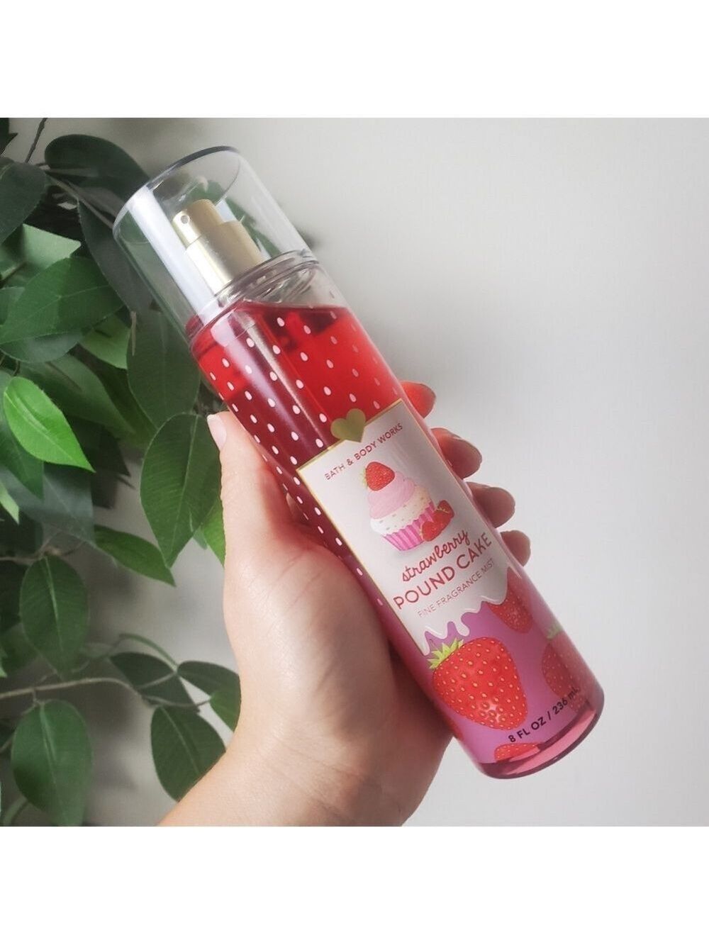 Bath and Body Works Strawberry Pound Cake 8 oz Whipped Cream